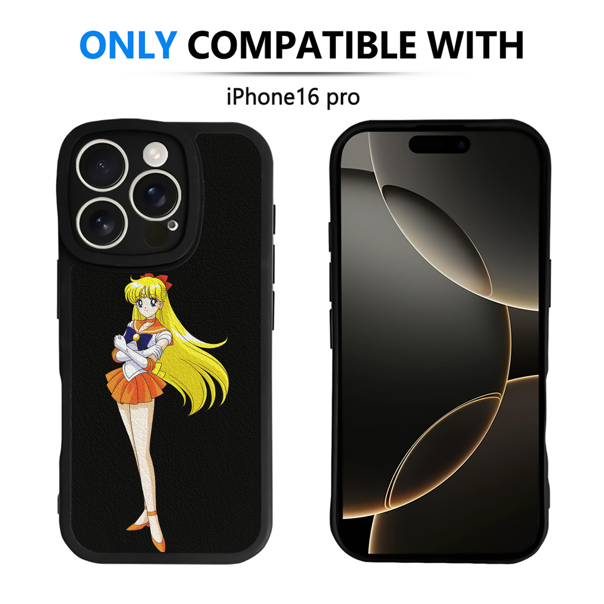 （画像用） 美少女戦士セーラームーン 愛野 美奈子 あいの みなこ Sailor Moon Aino Minako 【iPhone 16シリーズ対応】シリコンスマホケース（レザー調） 材質：シリコン